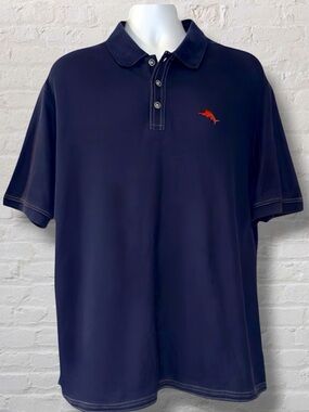 Tommy Bahama Men’s Polo Shirt Size XL Blue Supima Cotton Blend Short Sleeve